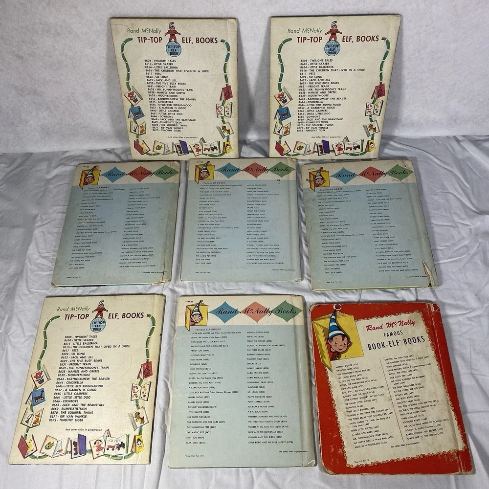 Vintage Rand McNally ELF Books – Lot of 8 (1950s / Early 1960s)